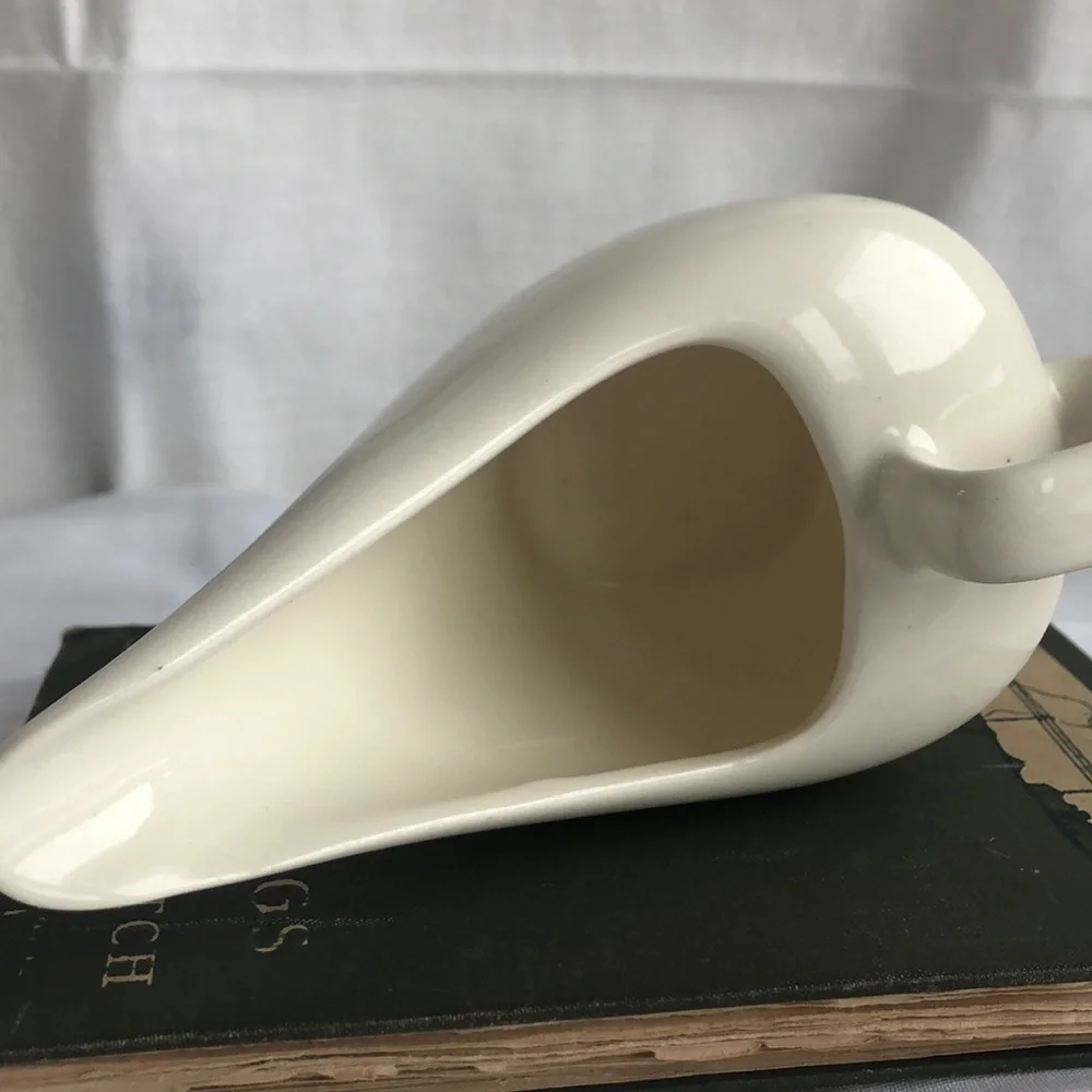 Mid century Salem pen & pencil off white creamer